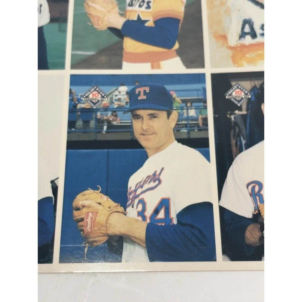 Nolan Ryan 1993 Mothers‎ Cookies Uncut Sheet Of 10 Cards